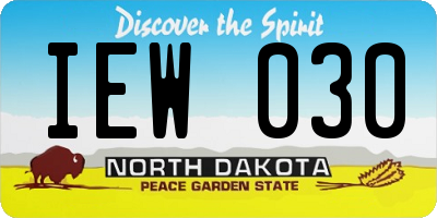 ND license plate IEW030