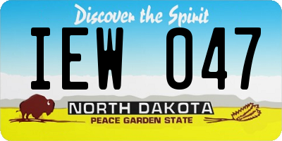 ND license plate IEW047