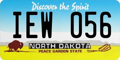 ND license plate IEW056