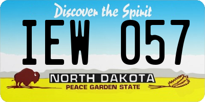 ND license plate IEW057