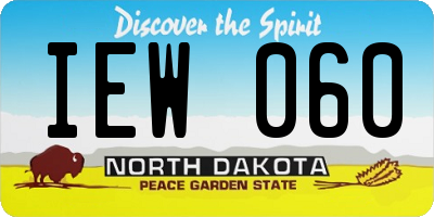 ND license plate IEW060