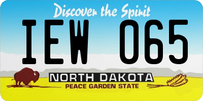 ND license plate IEW065