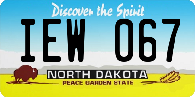 ND license plate IEW067