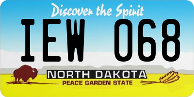 ND license plate IEW068
