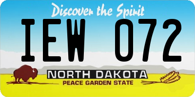 ND license plate IEW072