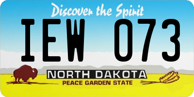 ND license plate IEW073