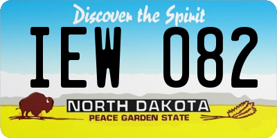 ND license plate IEW082