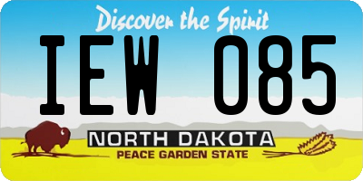 ND license plate IEW085