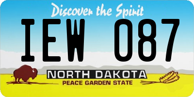 ND license plate IEW087