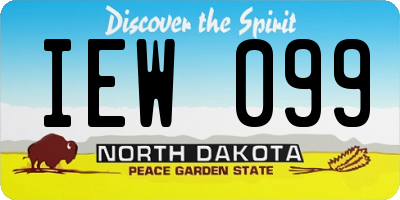 ND license plate IEW099