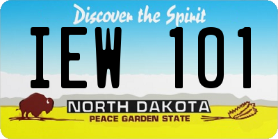ND license plate IEW101