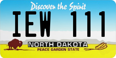 ND license plate IEW111
