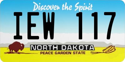 ND license plate IEW117