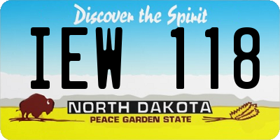 ND license plate IEW118