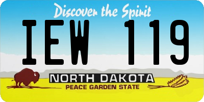 ND license plate IEW119