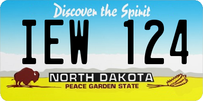 ND license plate IEW124