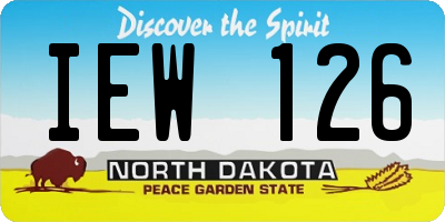 ND license plate IEW126