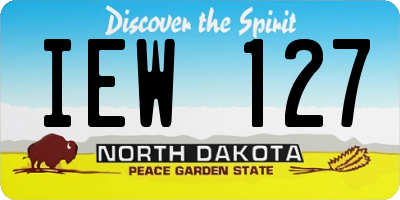 ND license plate IEW127