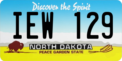 ND license plate IEW129