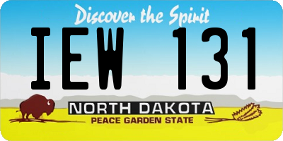 ND license plate IEW131