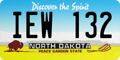 ND license plate IEW132