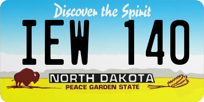 ND license plate IEW140