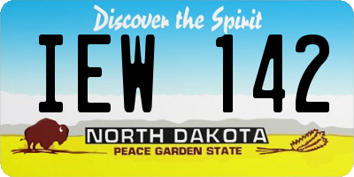 ND license plate IEW142