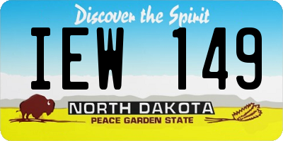 ND license plate IEW149
