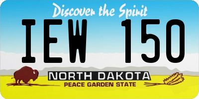 ND license plate IEW150