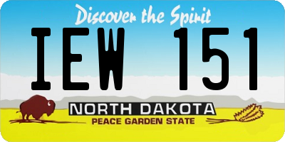 ND license plate IEW151