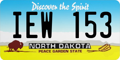 ND license plate IEW153