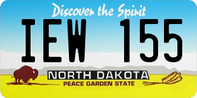 ND license plate IEW155