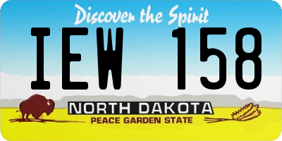 ND license plate IEW158