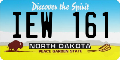 ND license plate IEW161