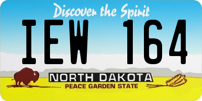 ND license plate IEW164