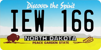 ND license plate IEW166