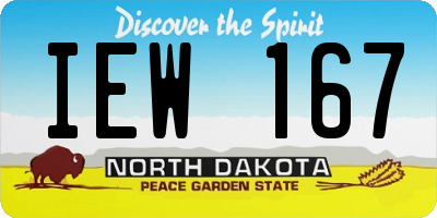 ND license plate IEW167