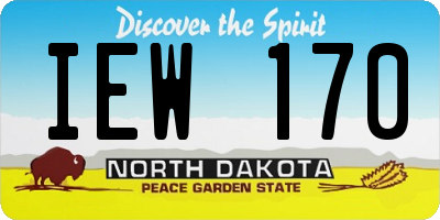 ND license plate IEW170