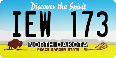 ND license plate IEW173