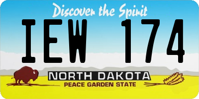 ND license plate IEW174