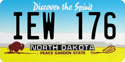 ND license plate IEW176