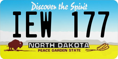 ND license plate IEW177