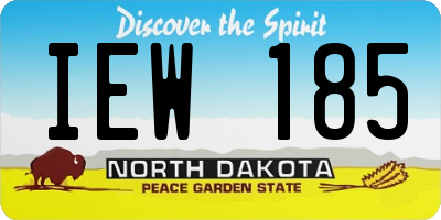 ND license plate IEW185