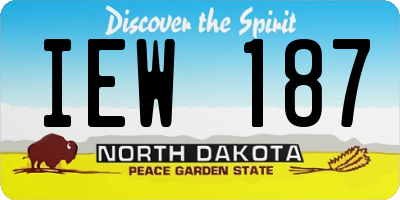 ND license plate IEW187