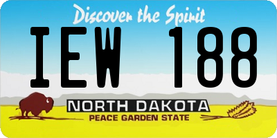 ND license plate IEW188