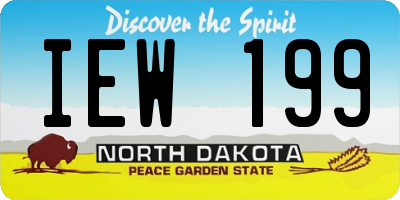 ND license plate IEW199