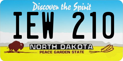 ND license plate IEW210
