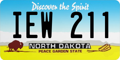 ND license plate IEW211