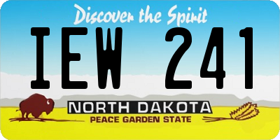 ND license plate IEW241