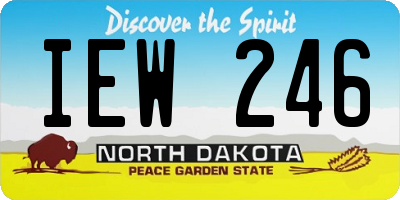 ND license plate IEW246